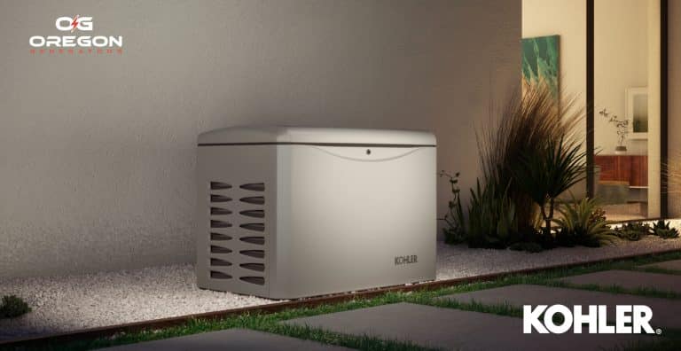 Kohler generator at side of a home.